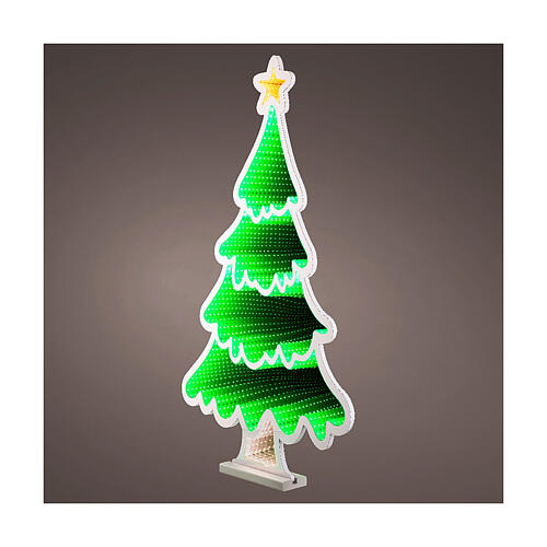 Albero di Natale verde infinity light LED 40x40 cm stella 1