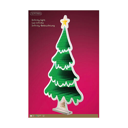 Albero di Natale LED 60x60 cm verde infinity light 3