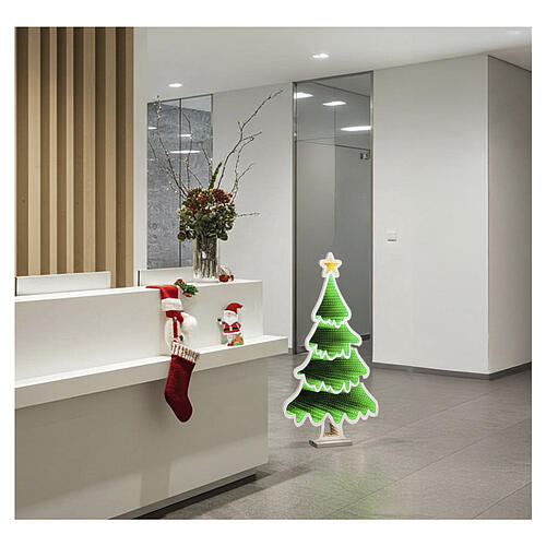 Albero di Natale LED 60x60 cm verde infinity light 1