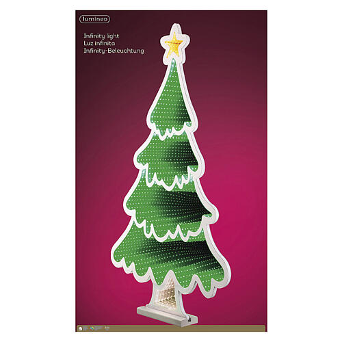 Albero di Natale infinity light 90x90 cm verde LED 4