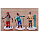 Figurines for Christmas village set, assorted skiers, h 6 in s2