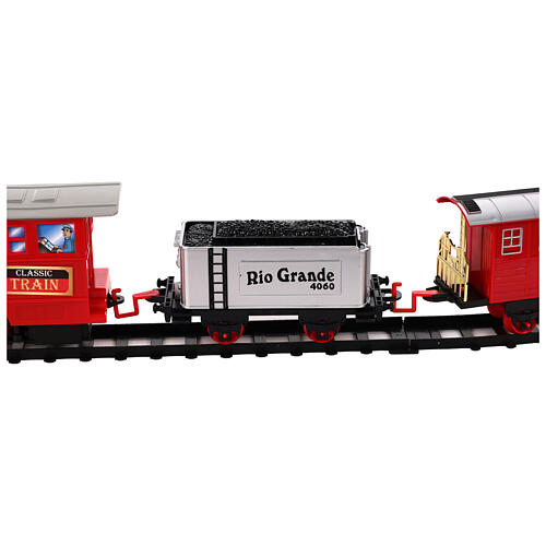 Train with LED lights, 12x4 in, for colourful Christmas setting 7