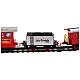 Train with LED lights, 12x4 in, for colourful Christmas setting s7