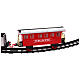 Train with LED lights, 12x4 in, for colourful Christmas setting s8