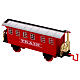 Train with LED lights, 12x4 in, for colourful Christmas setting s11