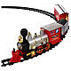Tren con luces LED 30x10 cm escenas navideñas coloreadas s1