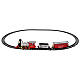 Tren con luces LED 30x10 cm escenas navideñas coloreadas s4