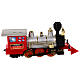 Tren con luces LED 30x10 cm escenas navideñas coloreadas s9