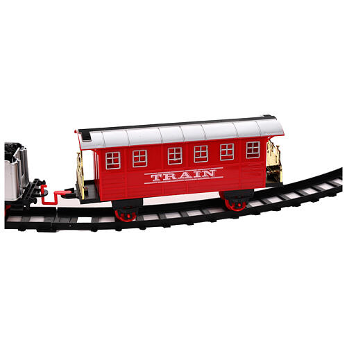 Trenino con luci LED 30x10 cm scenari natalizi colorato 8