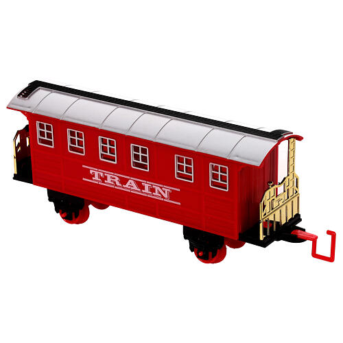 Trenino con luci LED 30x10 cm scenari natalizi colorato 11