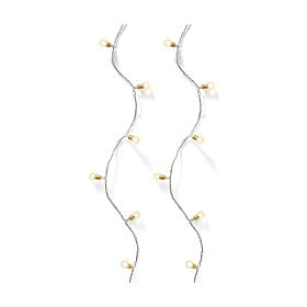 Vintage Christmas lights with 120 warm white microLEDs, 8 twinkle effects