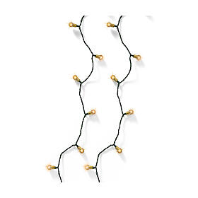 Warm white vintage lights twinkle effect green wire 120 LEDs