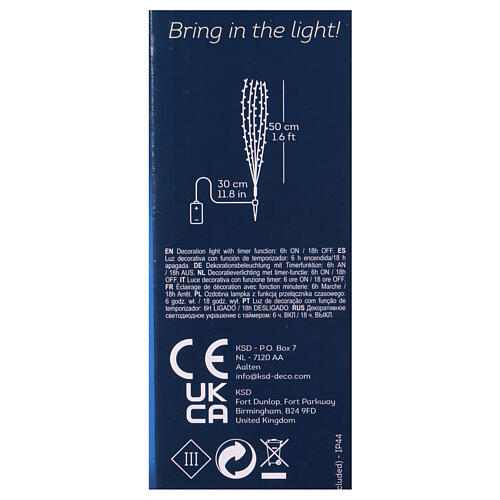 Pflanzenbeleuchtung mit 40 Micro-LEDs, warmweiß, grün – 40 cm 5