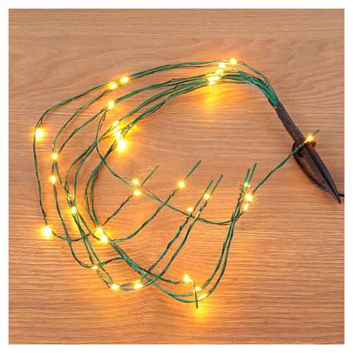 Plant lights with 40 microLEDs, outdoor, 16 in green wire 3