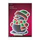 Multicoloured snowman with Infinity Light, outdoor, 24x24 in s4