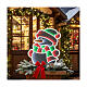 Pupazzo di neve multicolore infinity light LED 60x60 cm esterno s2