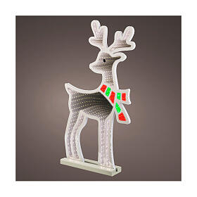 Multicoloured reindeer with Infinity Light, Christmas LED decoration, 33x33x20 in