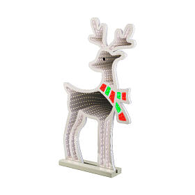 Multicoloured reindeer with Infinity Light, Christmas LED decoration, 33x33x20 in