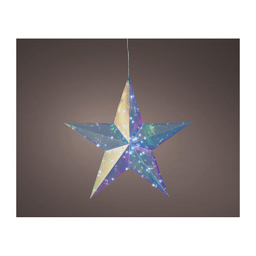 MicroLED star, cold white, indoor use, 14x14x4 in 1