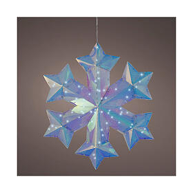 Snowflake, cold white microLED, indoor decoration, 18x16x4 in