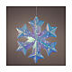 Snowflake, cold white microLED, indoor decoration, 18x16x4 in s1