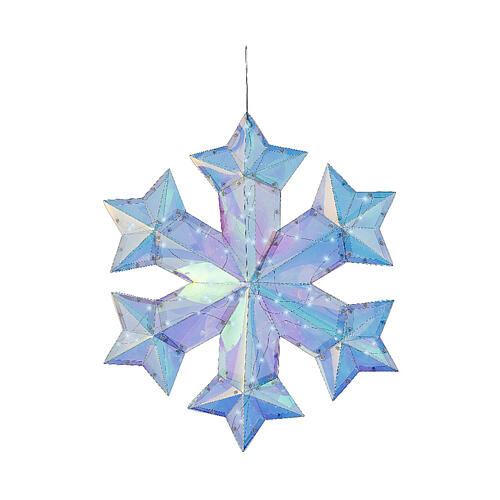 Fiocco di neve bianco freddo microLED interno 45x40x10 cm 2