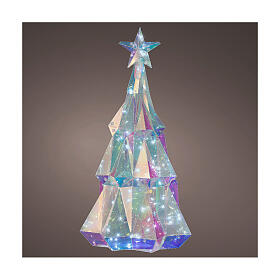 Cold white Christmas tree, indoor microLED decoration, 10x16x10 in