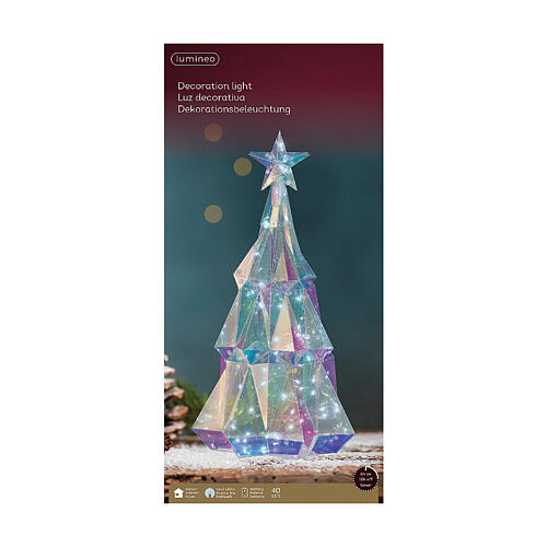 Cold white Christmas tree, indoor microLED decoration, 10x16x10 in 3