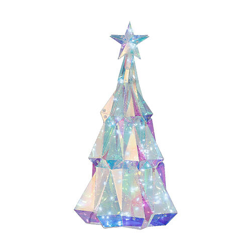 Albero di Natale bianco freddo 25x40x25 cm microLED interno 2