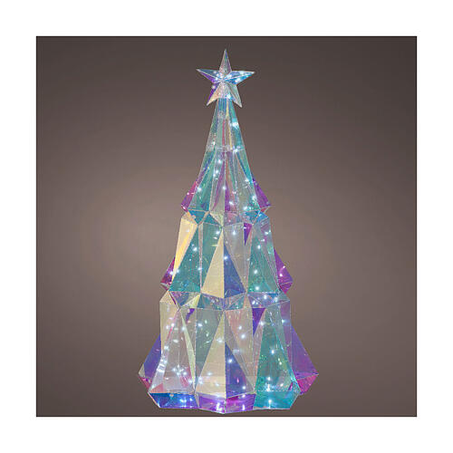 Christmas tree, cold white microLEDs, 20x14x14 in, indoor decoration 1