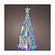 Christmas tree, cold white microLEDs, 20x14x14 in, indoor decoration s1