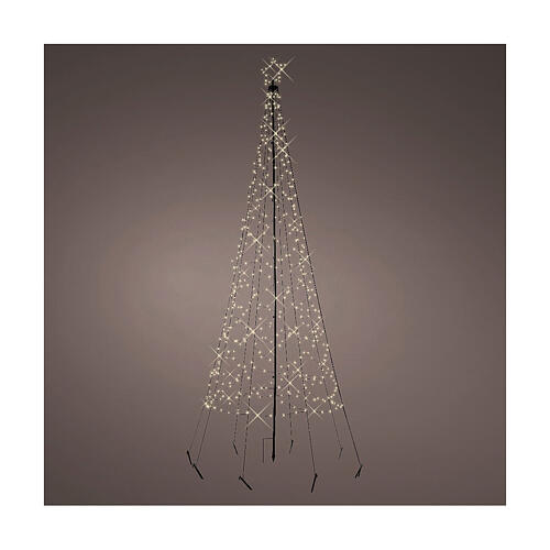 Árbol estilizado luces multicolores 3,2 metros microLED exterior 1