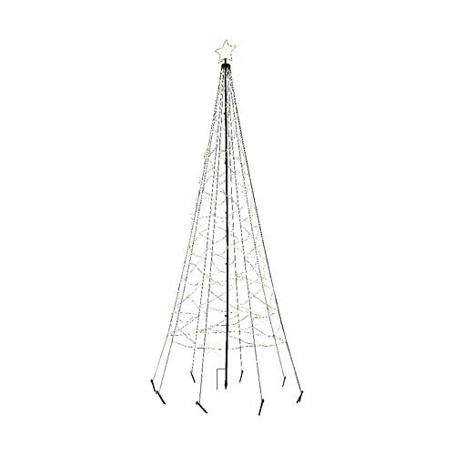 Árbol estilizado luces multicolores 3,2 metros microLED exterior 2