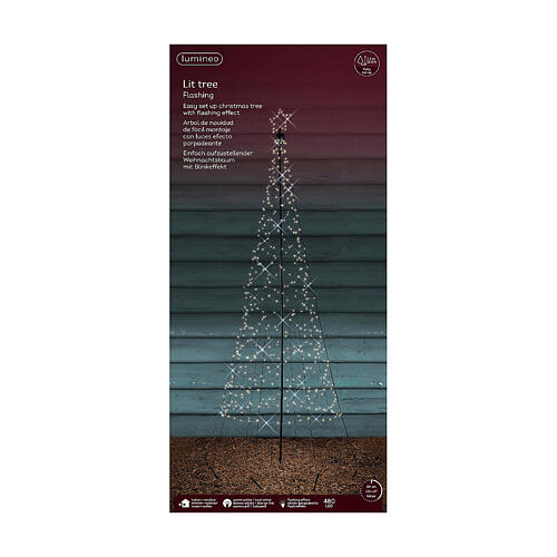 Árbol estilizado luces multicolores 3,2 metros microLED exterior 4