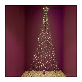 Árbol estilizado 5 metros lugares exteriores luces microLED multicolor