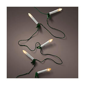 Catena luminosa candele a LED addobbo albero interno 12 metri