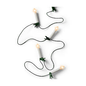 Catena luminosa candele a LED addobbo albero interno 12 metri