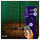 Stylised Christmas tree of black metal with lights, h 70 in, diam. 31.5 in, for outdoor s6