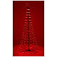 Sapin stylisé en métal noir avec lumières h 180 cm diam. 80 cm extérieur s2