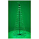 Sapin stylisé en métal noir avec lumières h 180 cm diam. 80 cm extérieur s3