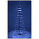 Sapin stylisé en métal noir avec lumières h 180 cm diam. 80 cm extérieur s5