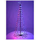 Sapin stylisé en métal noir avec lumières h 180 cm diam. 80 cm extérieur s7
