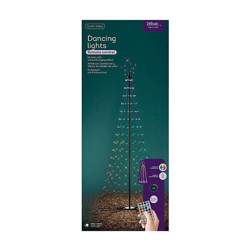 Albero in ferro stilizzato nero luci h 180 cm diametro 80 cm esterno 11