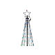 Albero in ferro stilizzato nero luci h 180 cm diametro 80 cm esterno s2