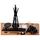 Albero in ferro stilizzato nero luci h 180 cm diametro 80 cm esterno s12