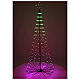 Albero in ferro stilizzato nero luci h 180 cm diametro 80 cm esterno s1