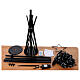 Albero in ferro stilizzato nero luci h 180 cm diametro 80 cm esterno s10
