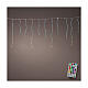 Icicle lights with 105 LEDs, 110x24x24 in, outdoor, colourchanging effect s1