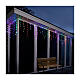 Icicle lights with 105 LEDs, 110x24x24 in, outdoor, colourchanging effect s2