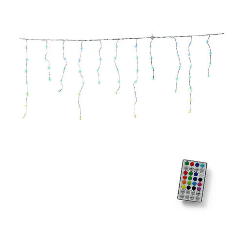 Tenda stalattiti 105 LED 280x60x60 cm multicolore esterno 3